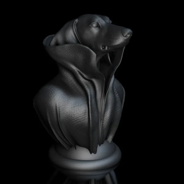 Dachshund with Collar Cape on Pedestal