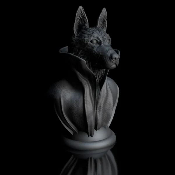 German Shepherd - with Collar Cape on Pedestal
